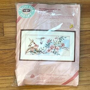 Vintage From the Heart Hummingbirds in Springtime Needlepoint Kit #52021